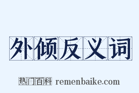 外倾反义词是什么意思的图片